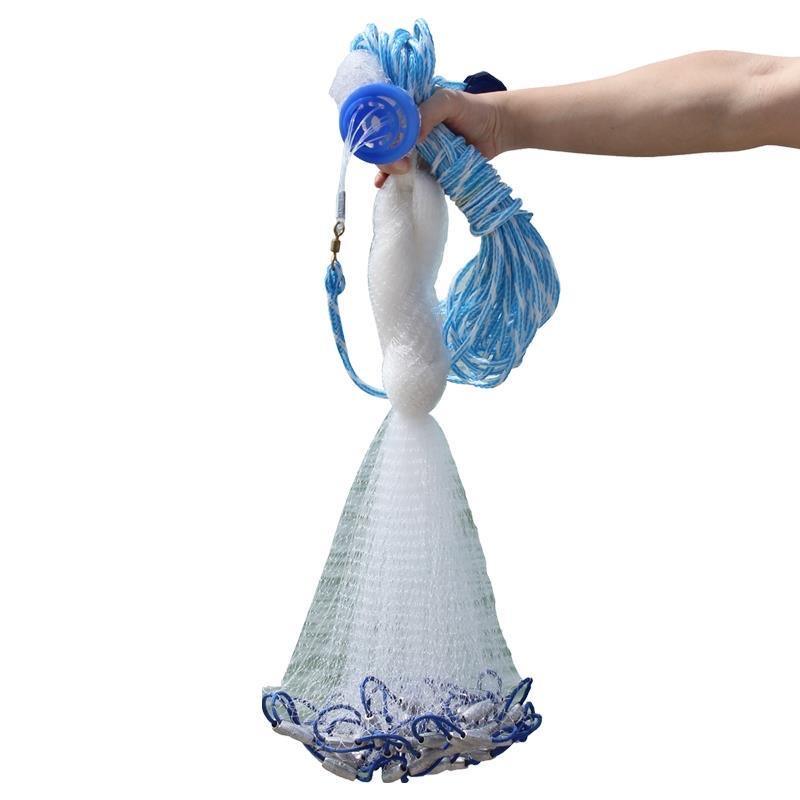 Hot Sale Cast Net 4FT / 6FT / 8FT — American-Style Hand Throwing Net with Bottle Pocket Frame