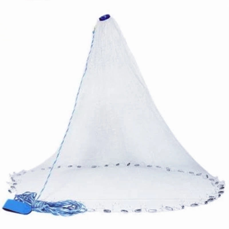 High-Quality Nylon Monofilament Cast Net — Double Knot with Lead Sinkers, Factory Outlet